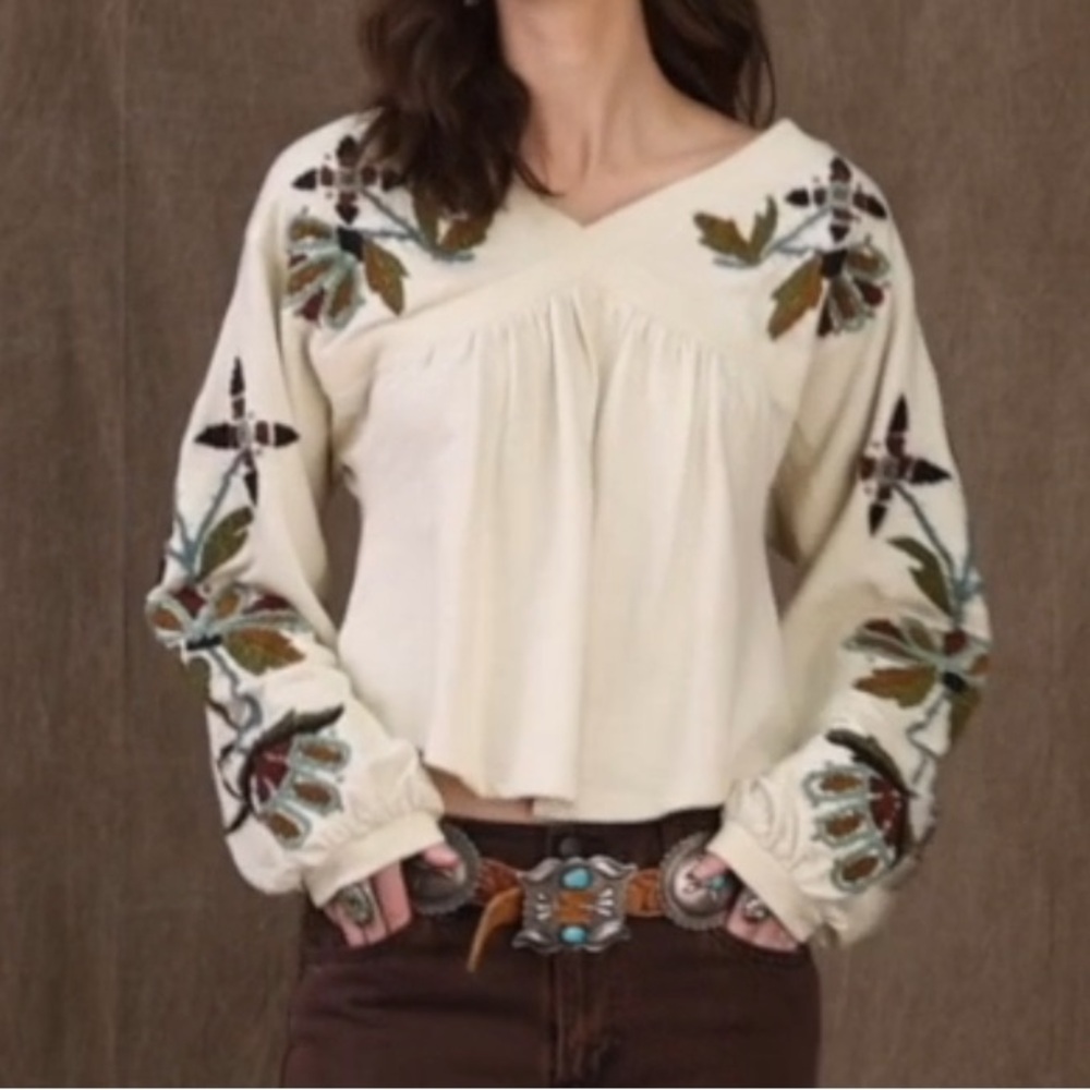 Double D Ranch heavily embroidered beaded Rimfire Top NWT - Picture 8 of 16